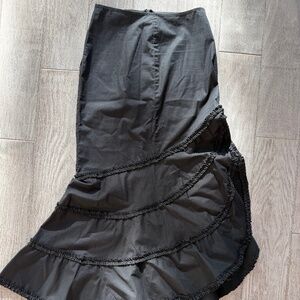 Anthropologie Polli Says Black Flamenco Flirty Skirt Size 2